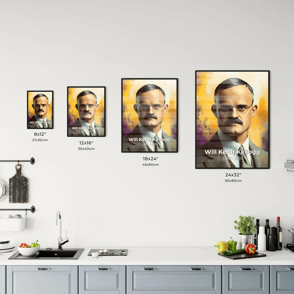 Portrait of Will Keith Kellogg Size Chart