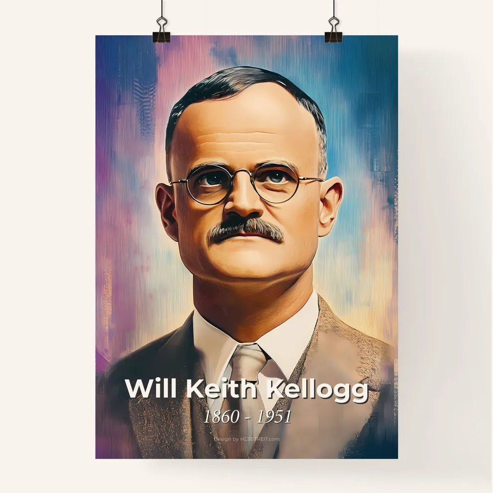 Portrait of Will Keith Kellogg Poster