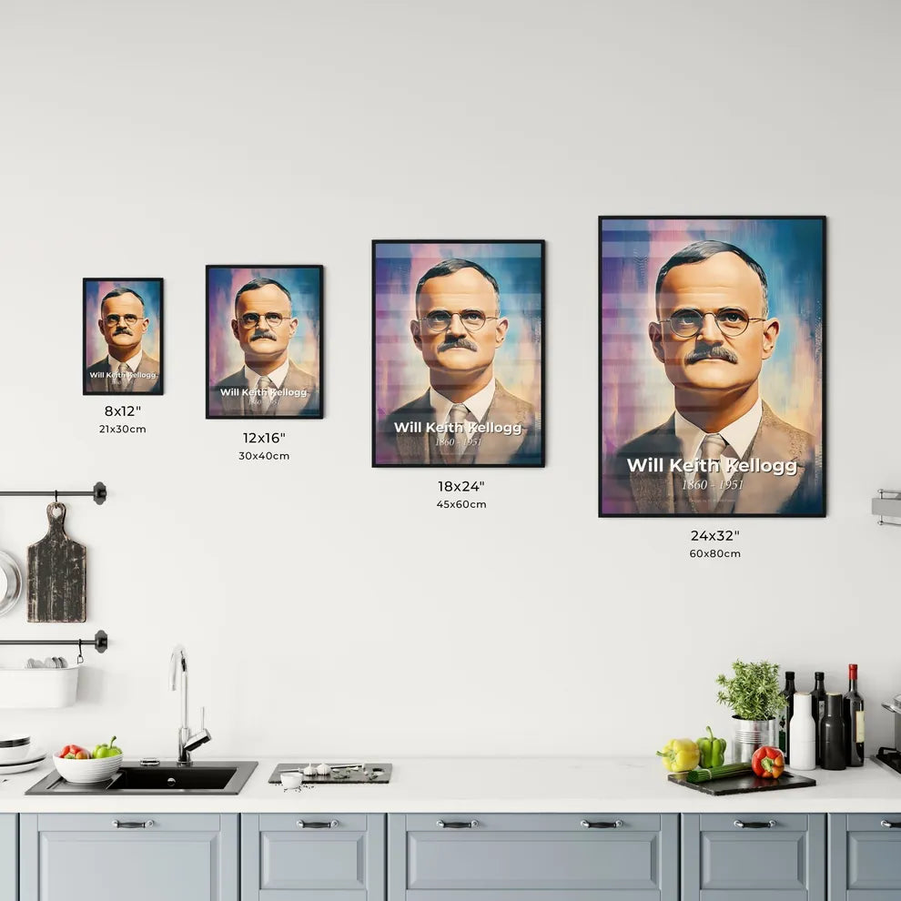 Portrait of Will Keith Kellogg Size Chart