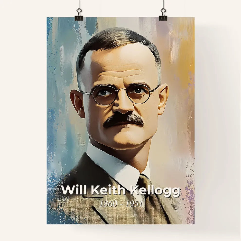 Portrait of Will Keith Kellogg Poster