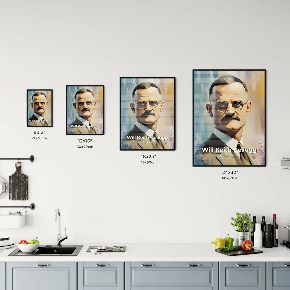 Portrait of Will Keith Kellogg Size Chart