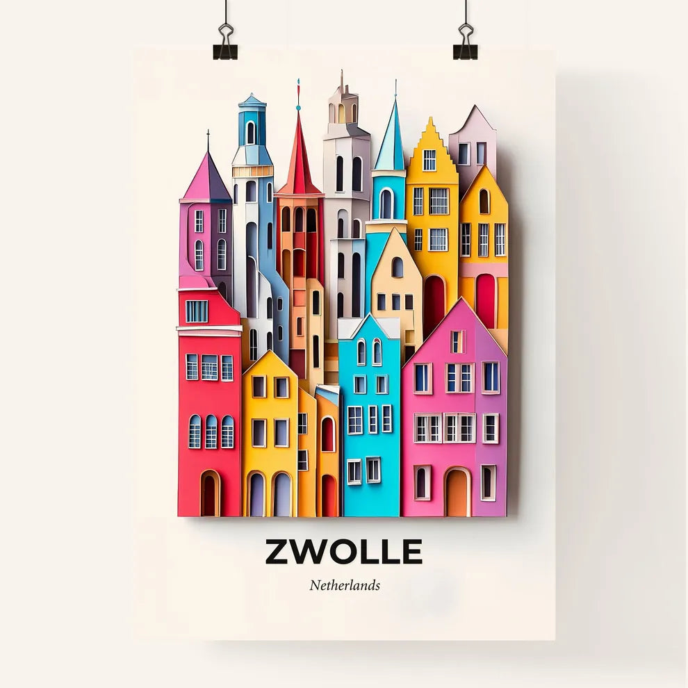 Vivid Zwolle, Netherlands, Colorful Poster