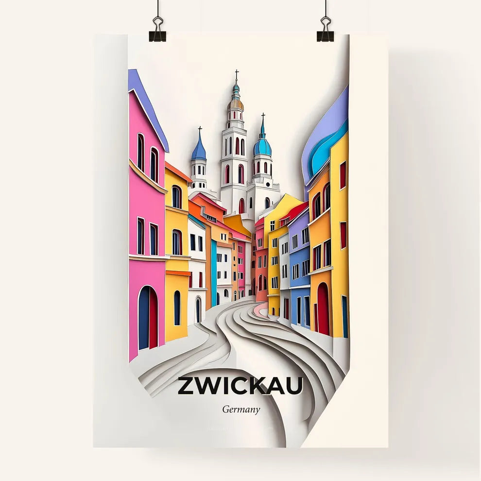 Vivid Zwickau, Germany, Colorful Poster