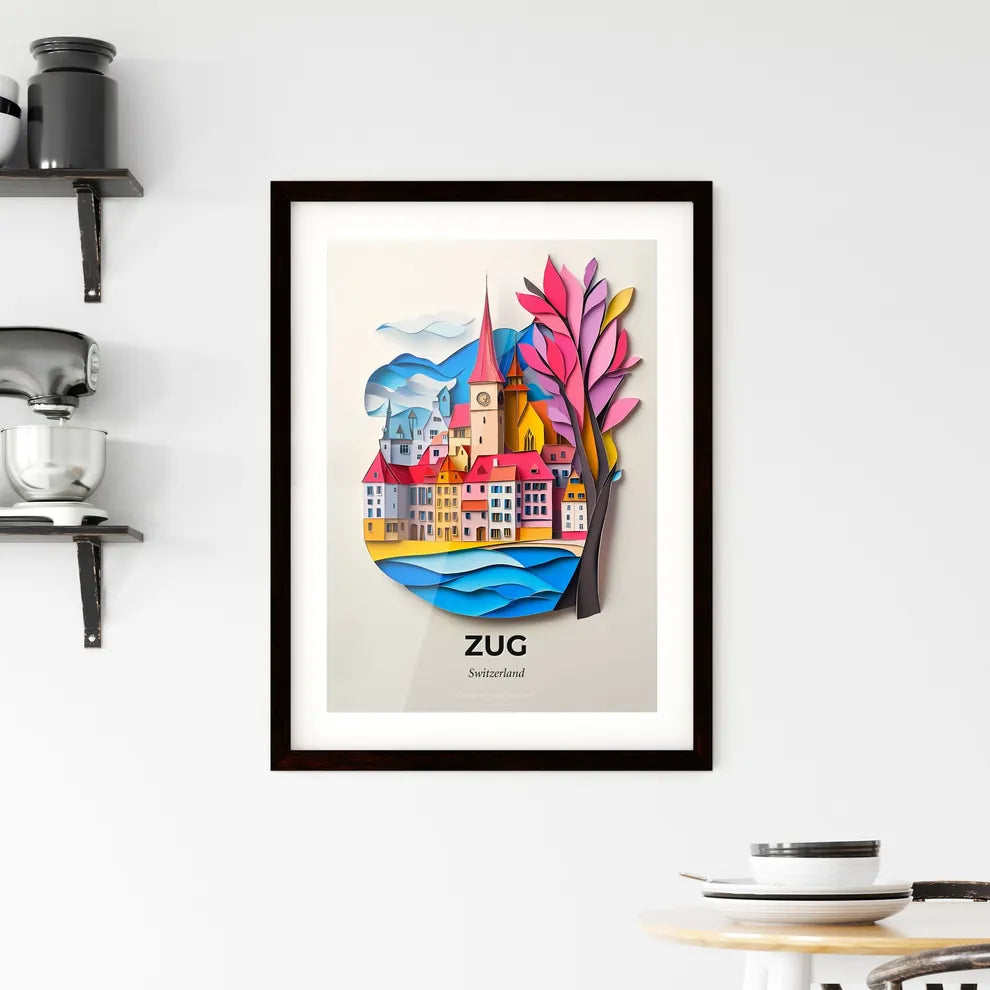 Vivid Zug, Switzerland, Framed Wall Art