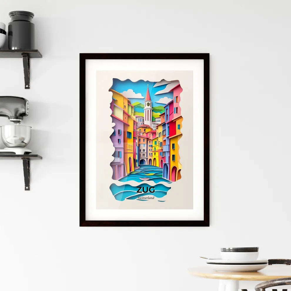 Vivid Zug, Switzerland, Framed Wall Art