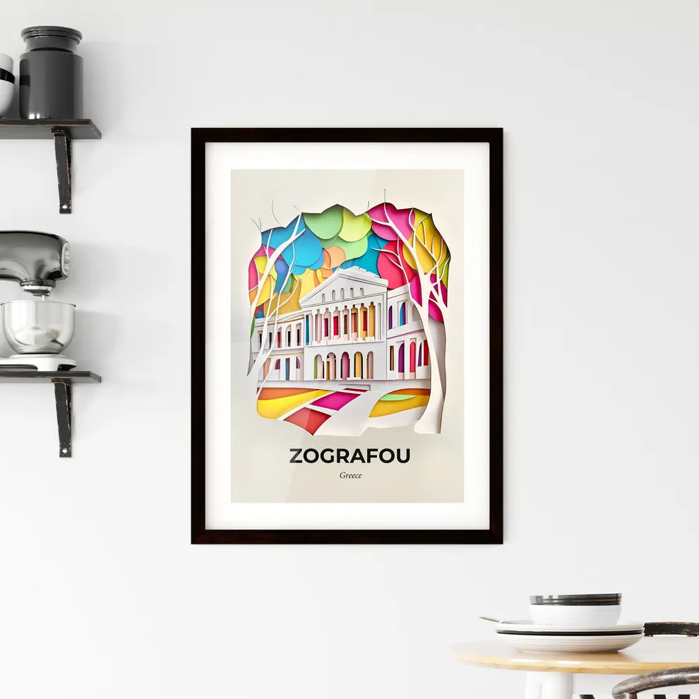 Vivid Zografou, Greece, Framed Wall Art