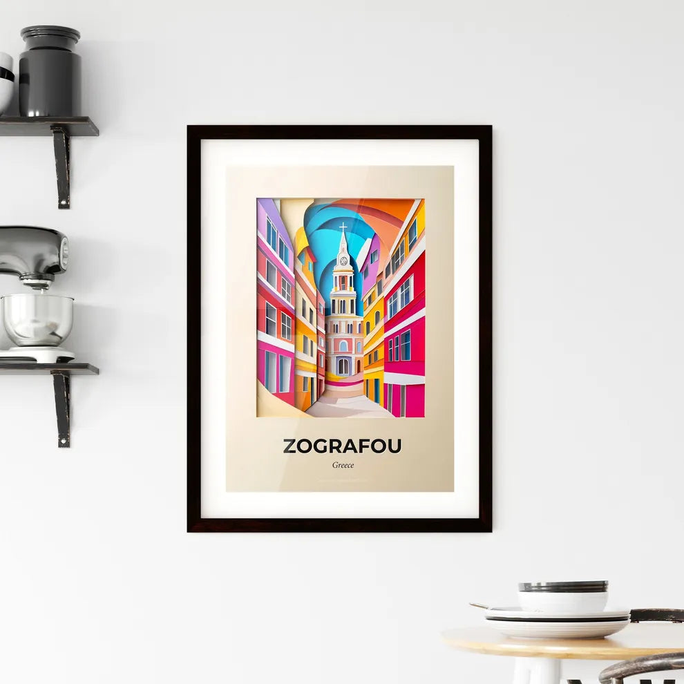 Vivid Zografou, Greece, Framed Wall Art