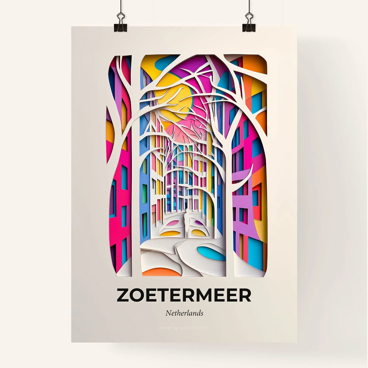 Vivid Zoetermeer, Netherlands, Colorful Poster