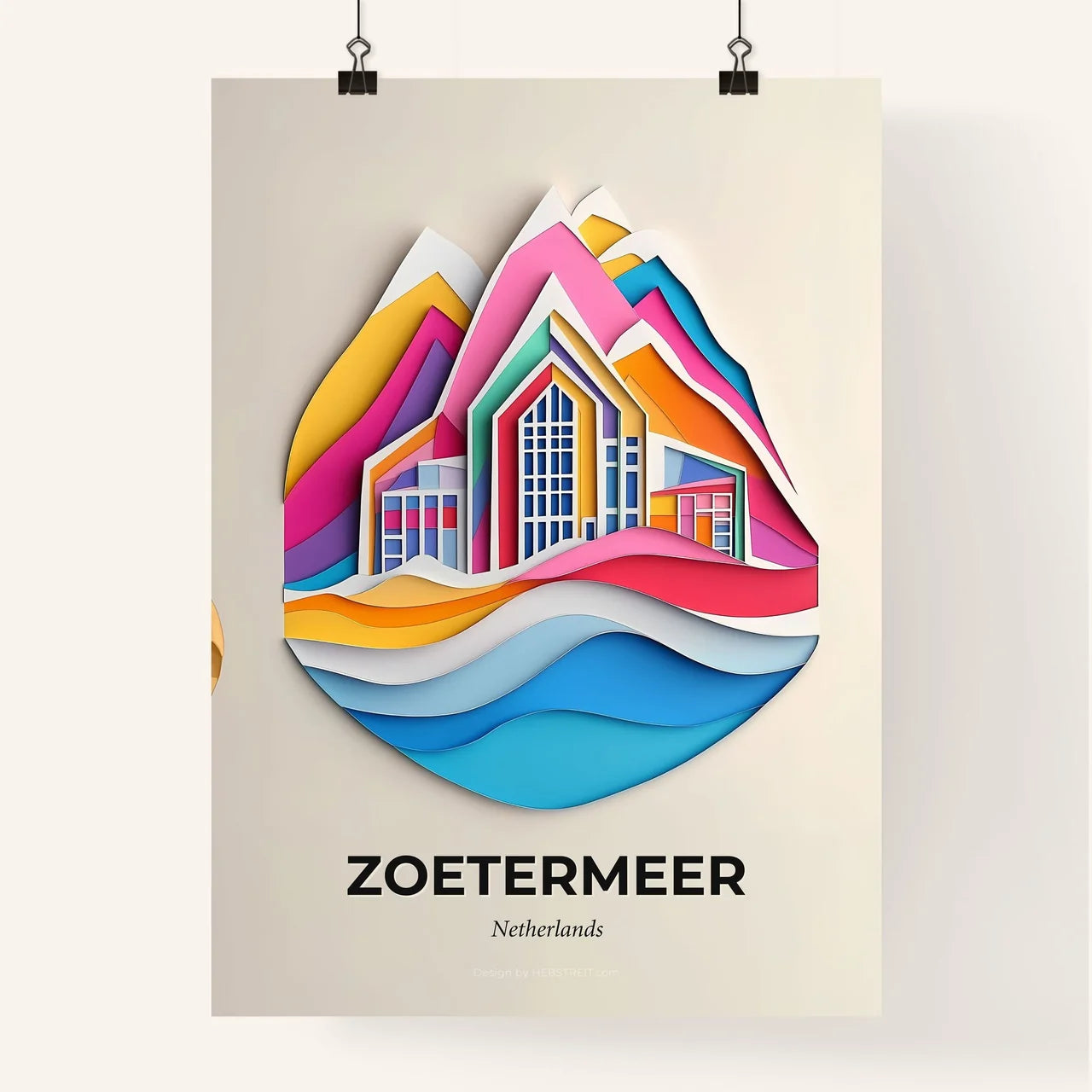 Vivid Zoetermeer, Netherlands, Colorful Poster