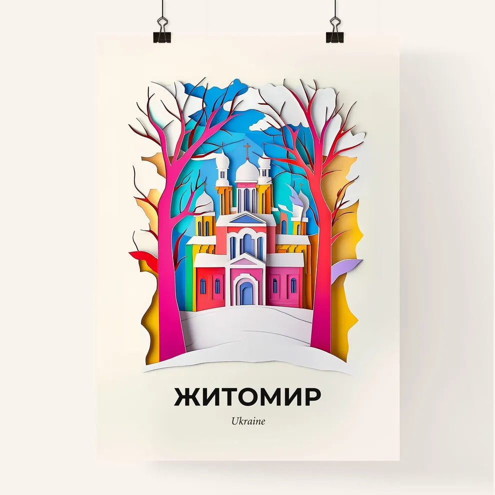 Vivid Zhytomyr, Ukraine, Colorful Poster