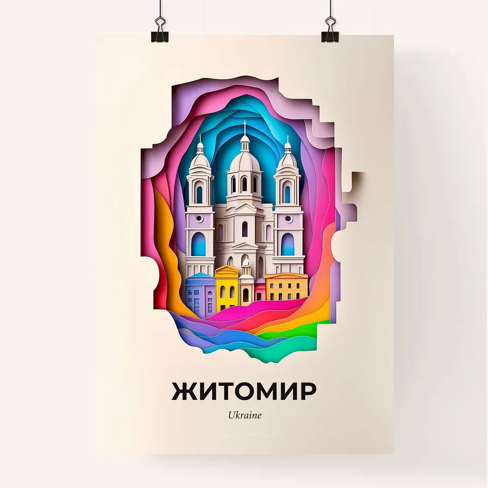Vivid Zhytomyr, Ukraine, Colorful Poster