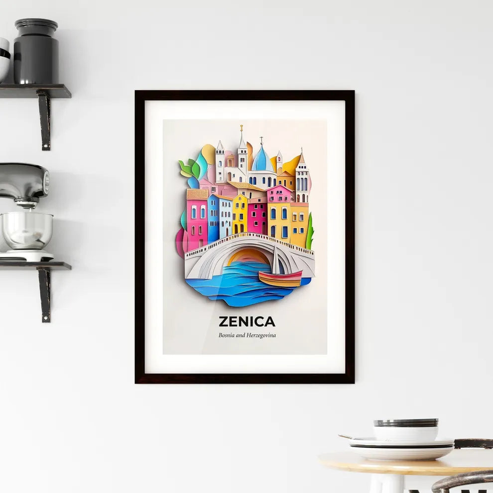 Vivid Zenica, Bosnia and Herzegovina, Framed Wall Art