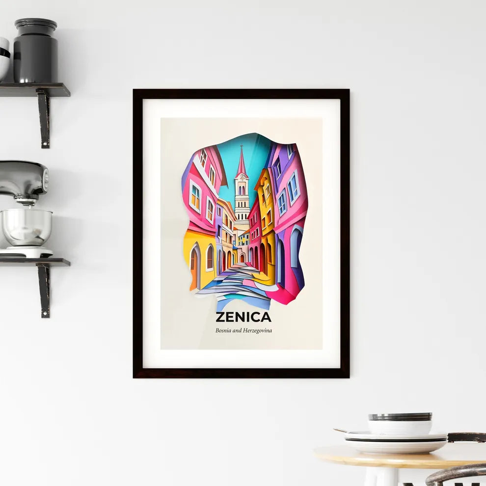 Vivid Zenica, Bosnia and Herzegovina, Framed Wall Art