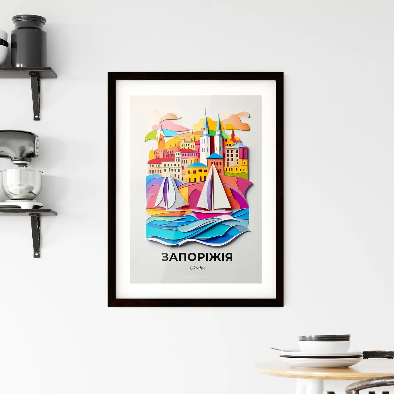 Vivid Zaporizhia, Ukraine, Framed Wall Art