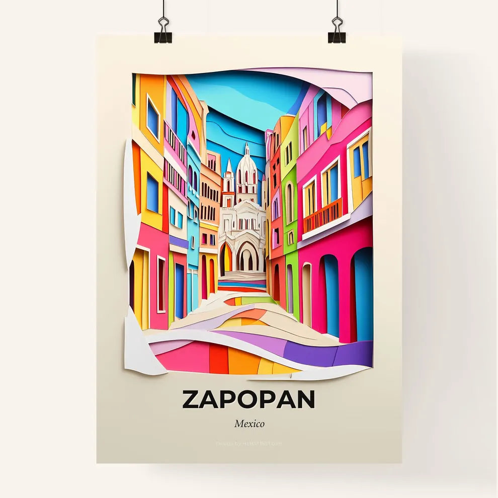 Vivid Zapopan, Mexico, Colorful Poster