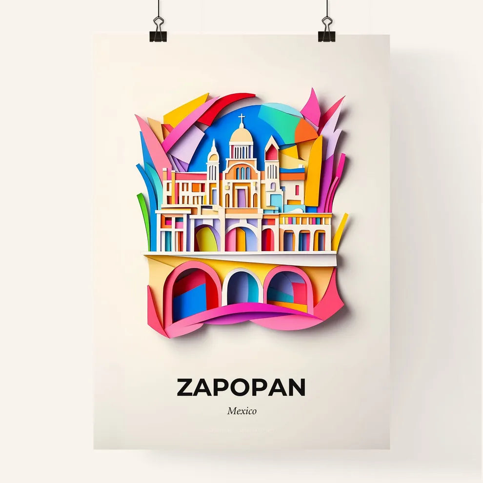 Vivid Zapopan, Mexico, Colorful Poster