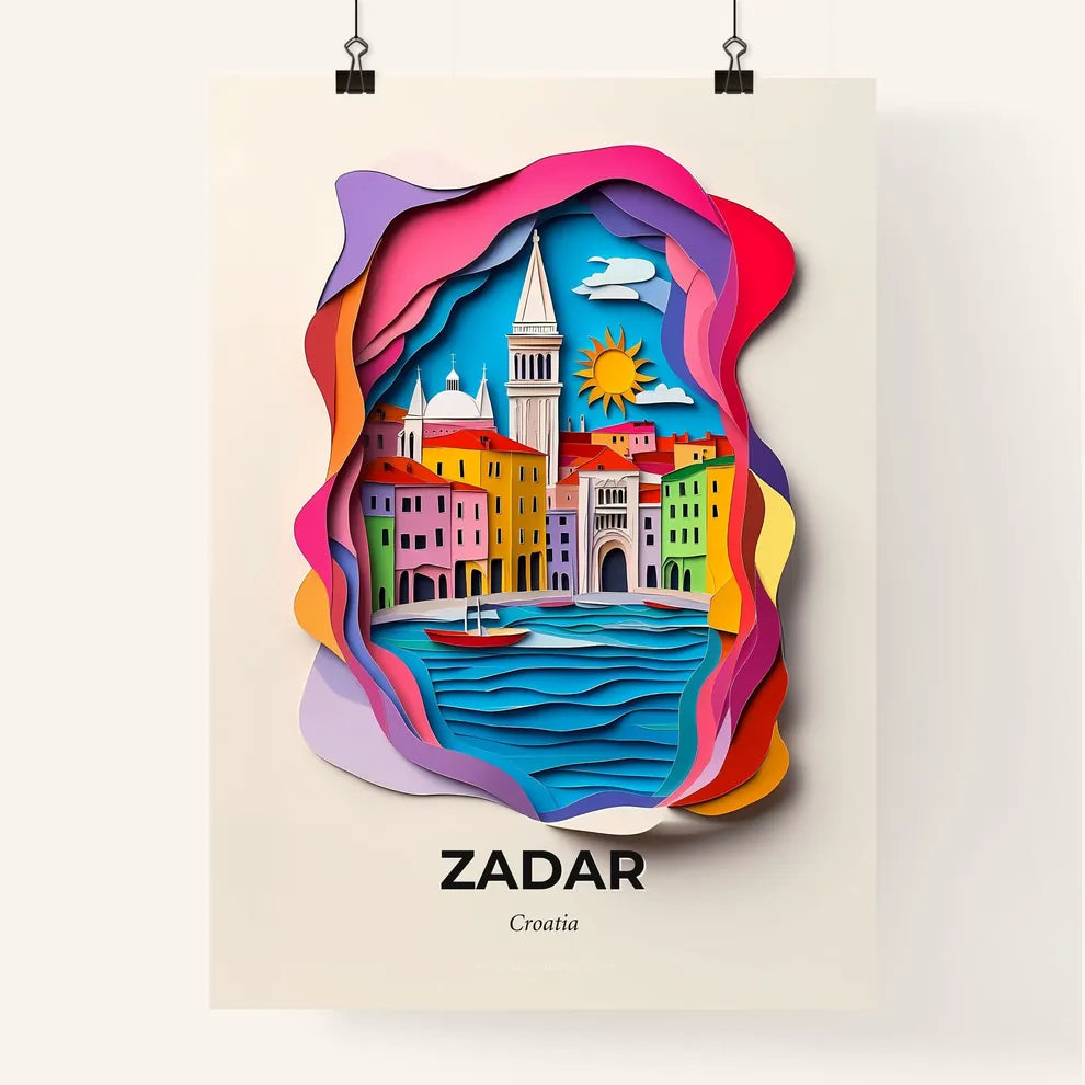 Vivid Zadar , Croatia, Colorful Poster