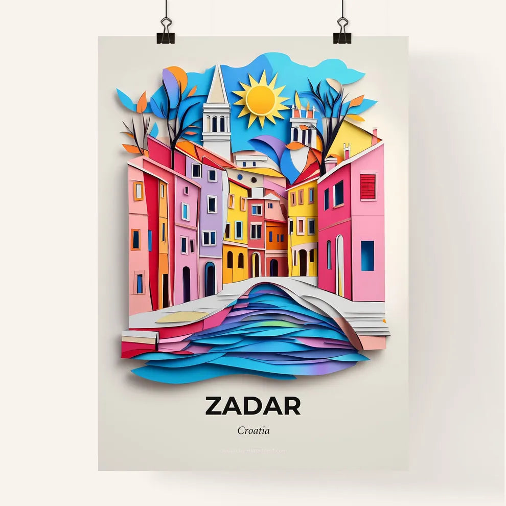 Vivid Zadar , Croatia, Colorful Poster
