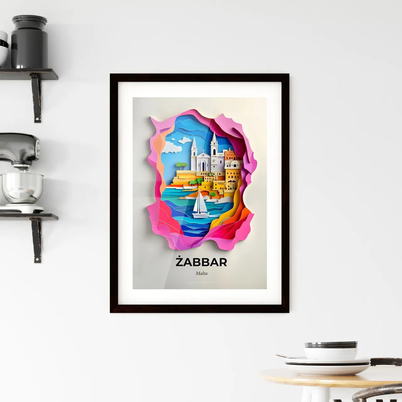 Vivid Żabbar, Malta, Framed Wall Art