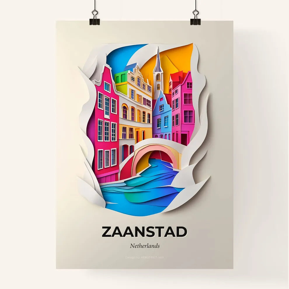 Vivid Zaanstad, Netherlands, Colorful Poster
