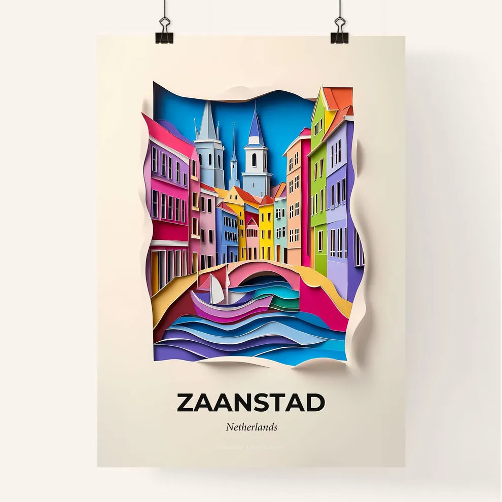 Vivid Zaanstad, Netherlands, Colorful Poster