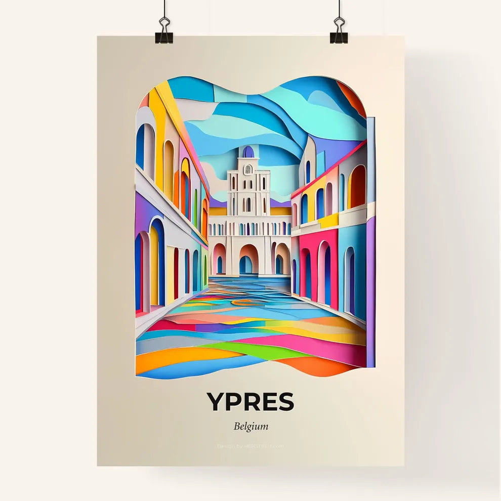 Vivid Ypres , Belgium, Colorful Poster