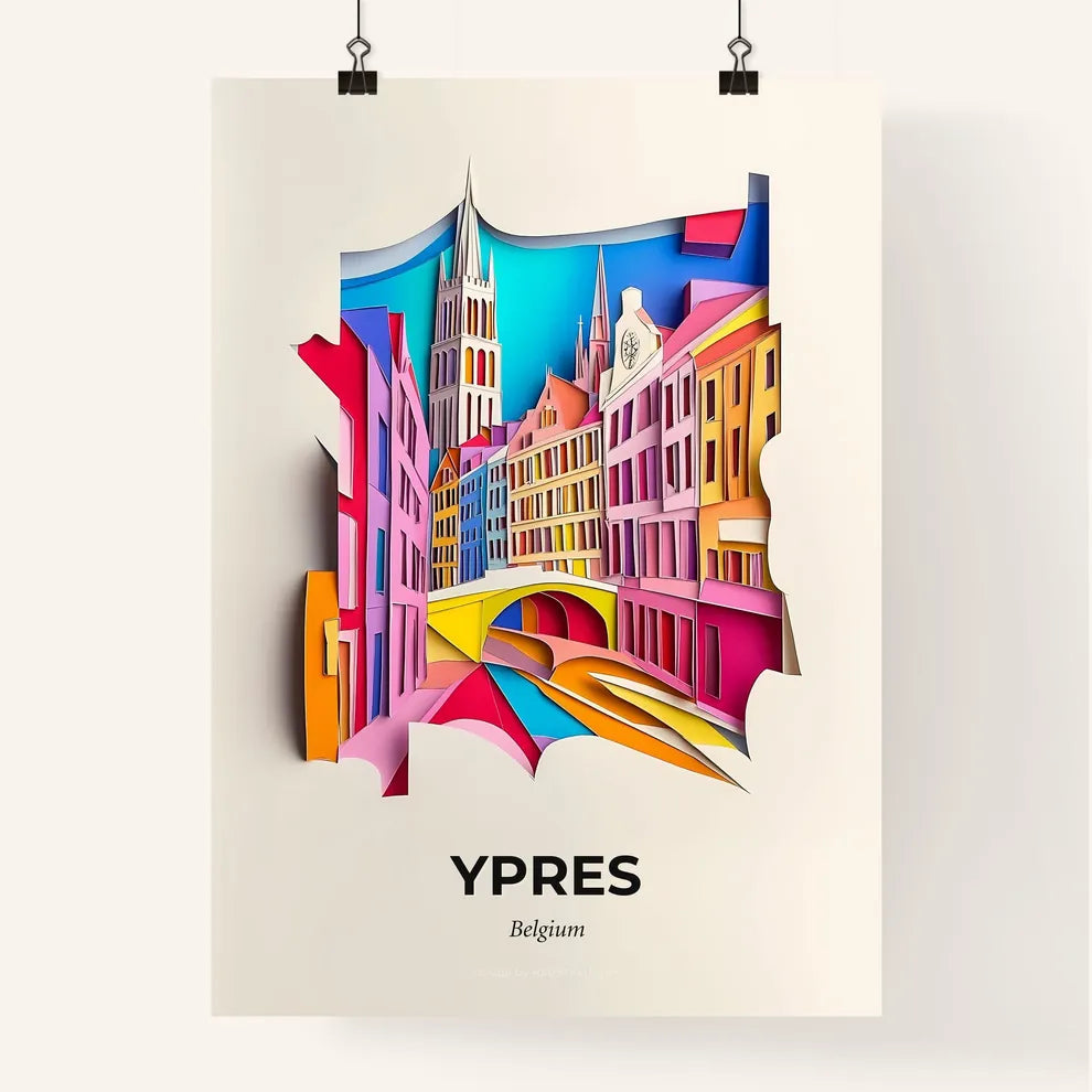 Vivid Ypres , Belgium, Colorful Poster