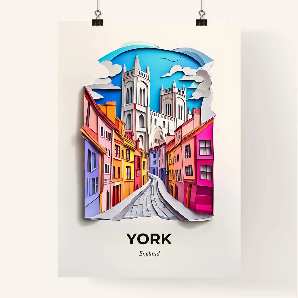 Vivid York, England, Colorful Poster