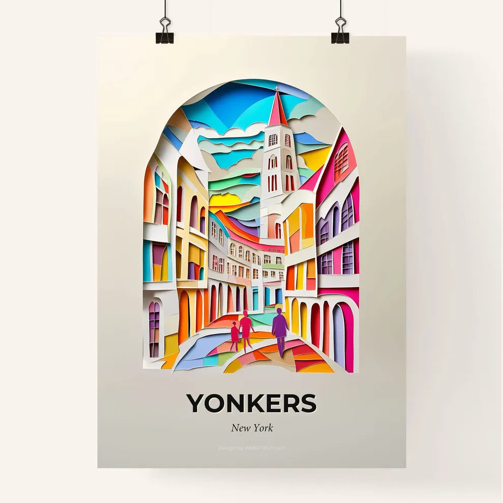 Vivid Yonkers, New York, Colorful Poster