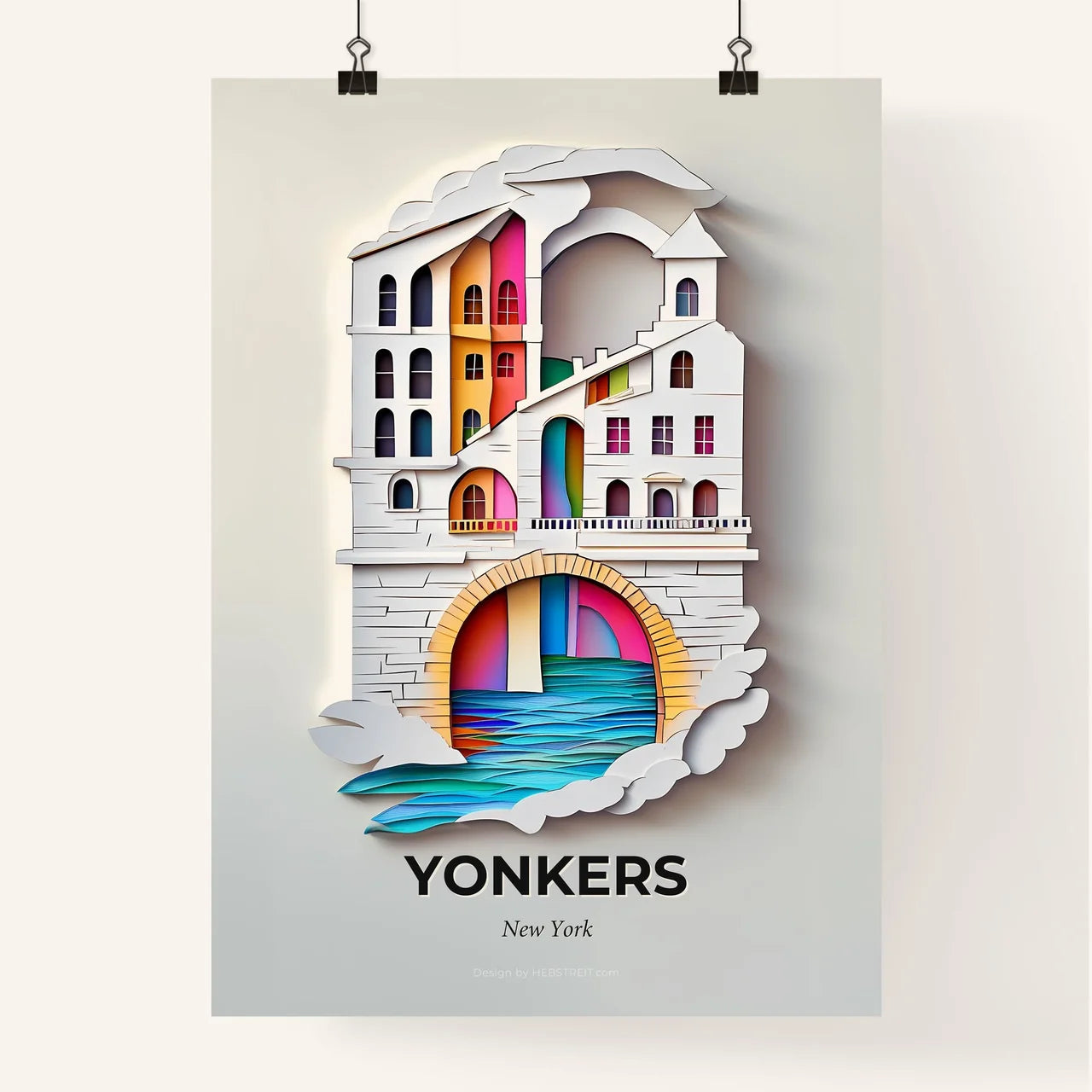 Vivid Yonkers, New York, Colorful Poster
