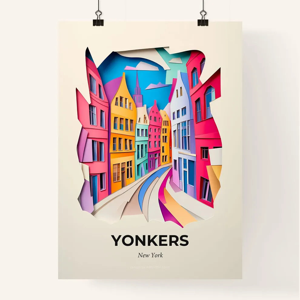 Vivid Yonkers, New York, Colorful Poster