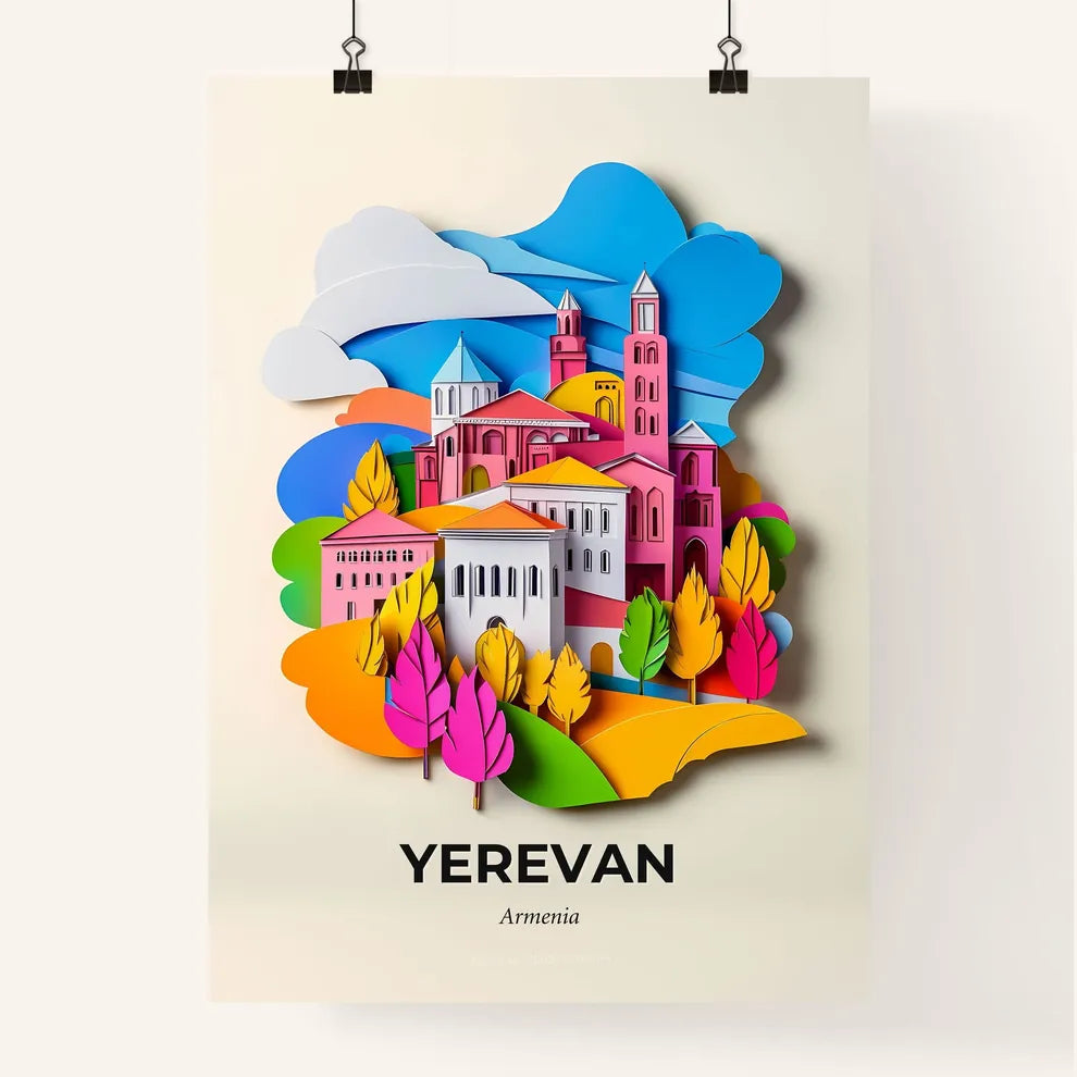 Vivid Yerevan, Armenia, Colorful Poster