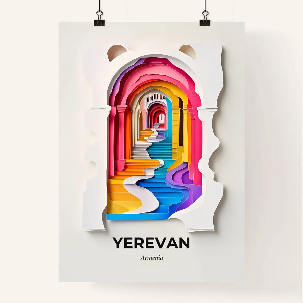 Vivid Yerevan, Armenia, Colorful Poster