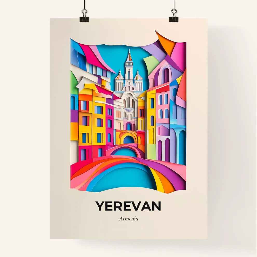 Vivid Yerevan, Armenia, Colorful Poster