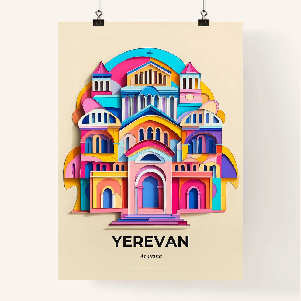 Vivid Yerevan, Armenia, Colorful Poster