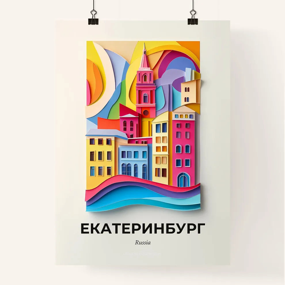 Vivid Yekaterinburg, Russia, Colorful Poster