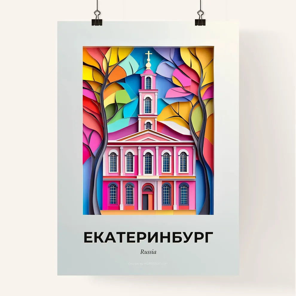 Vivid Yekaterinburg, Russia, Colorful Poster