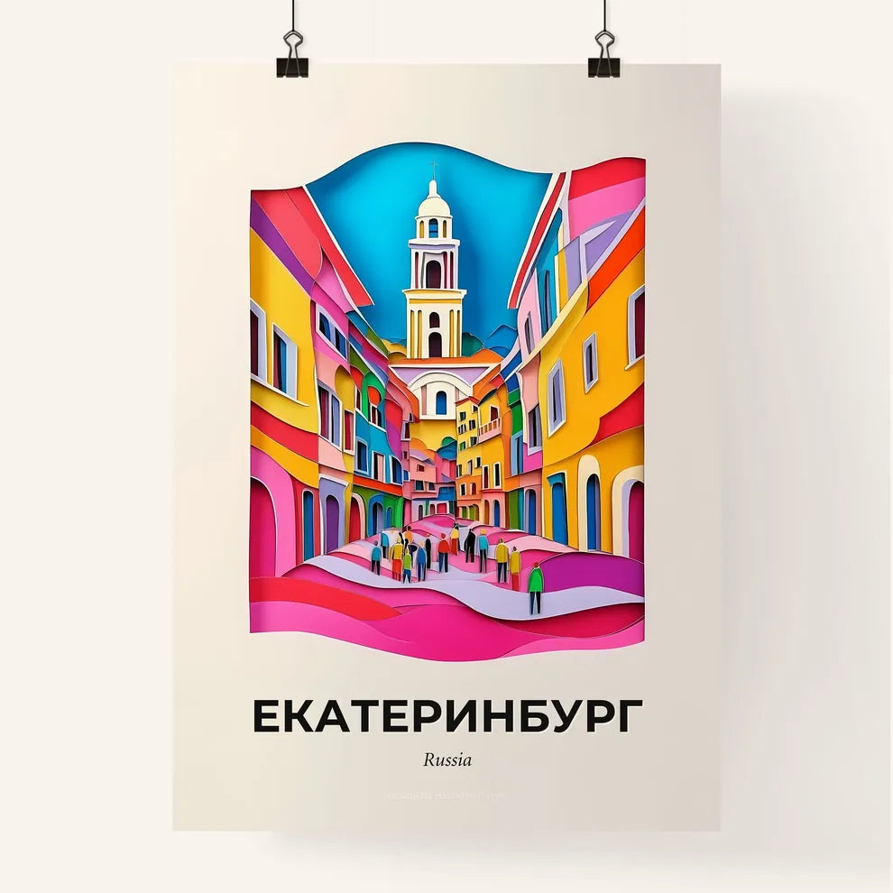 Vivid Yekaterinburg, Russia, Colorful Poster