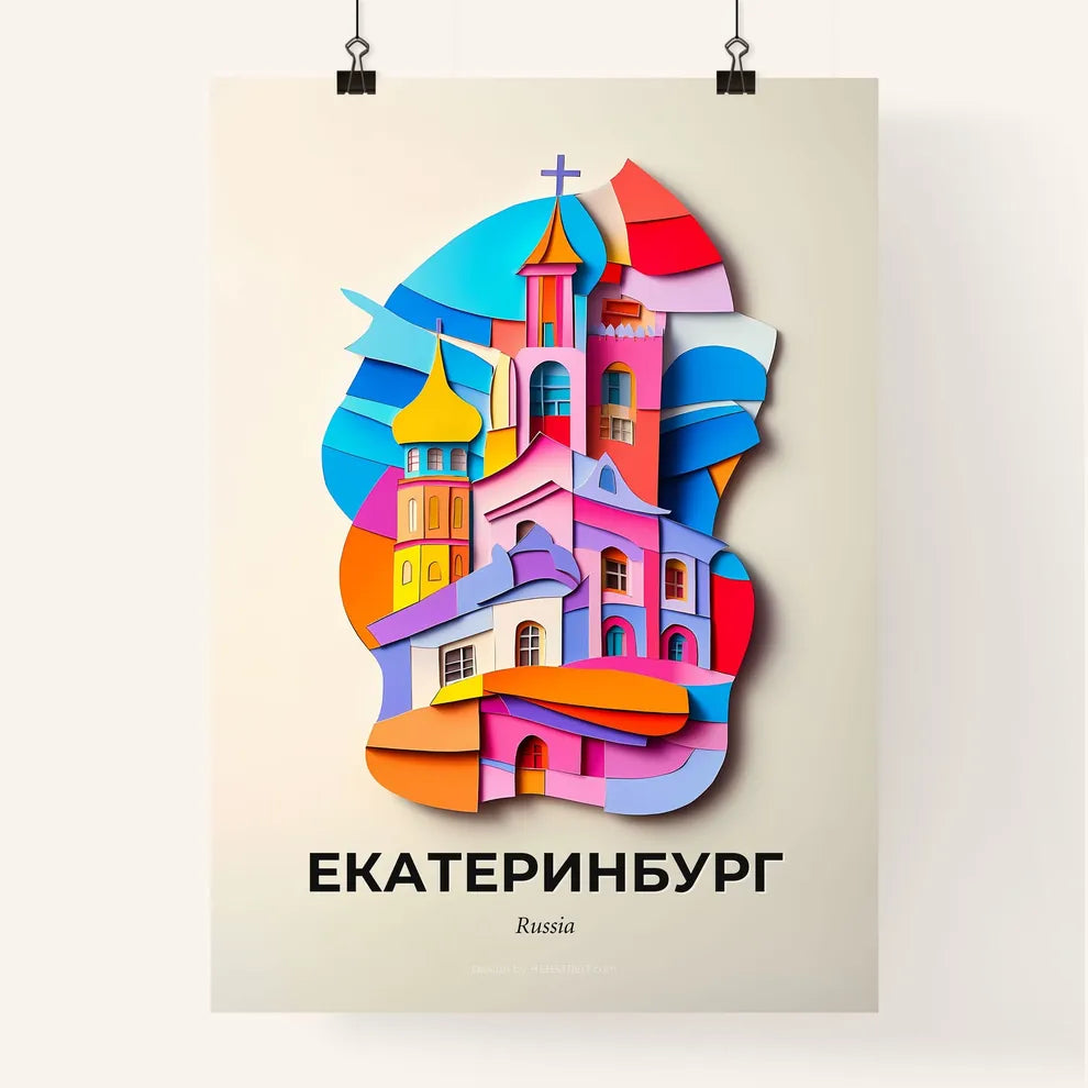 Vivid Yekaterinburg, Russia, Colorful Poster