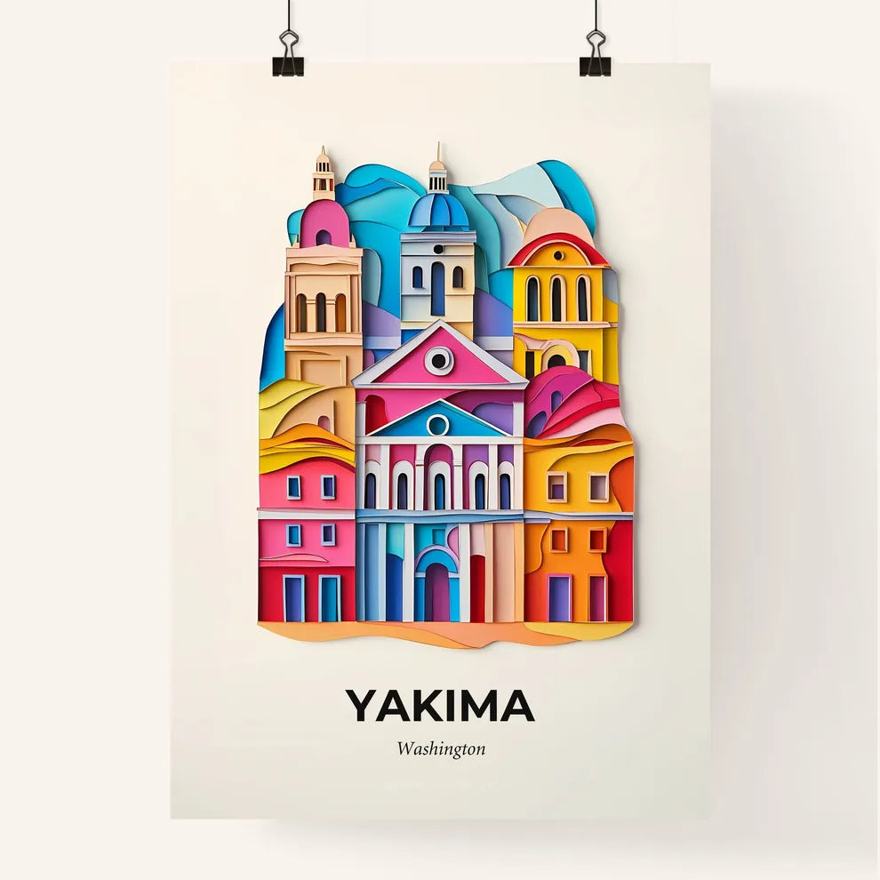 Vivid Yakima, Washington, Colorful Poster
