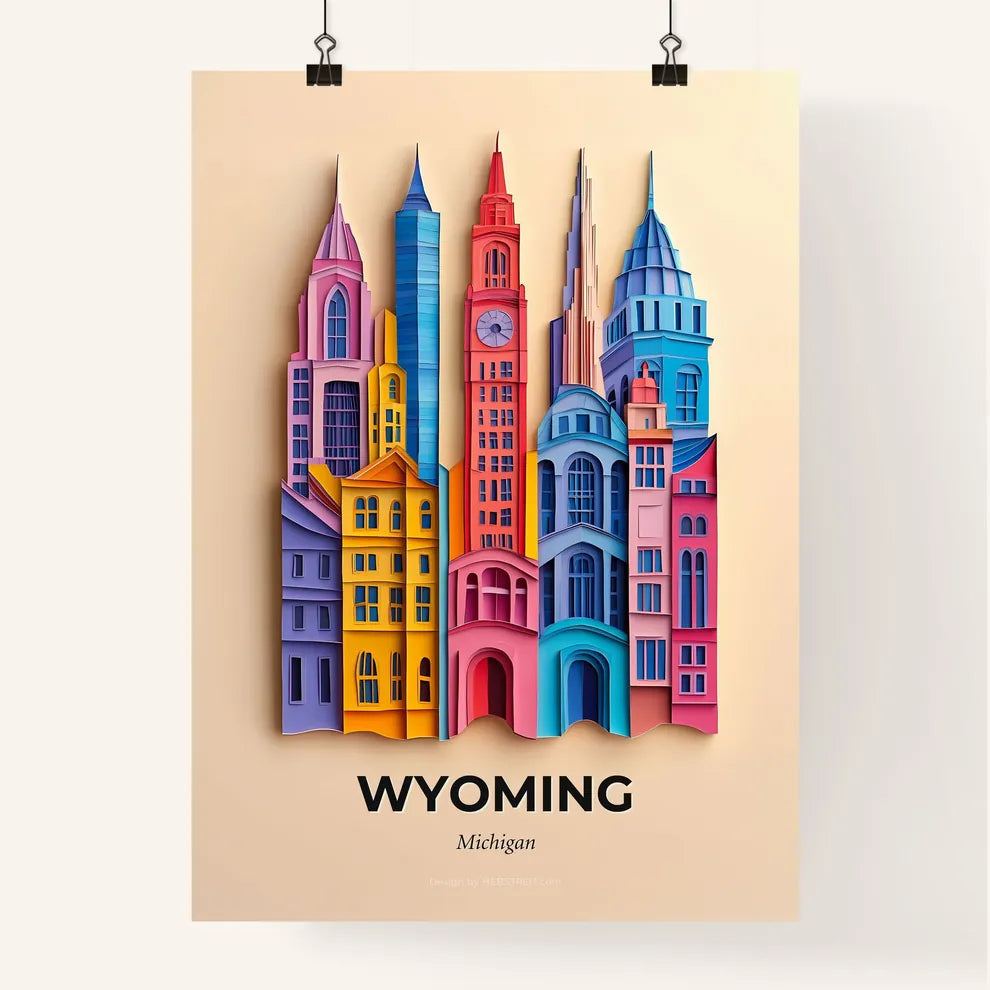 Vivid Wyoming, Michigan, Colorful Poster