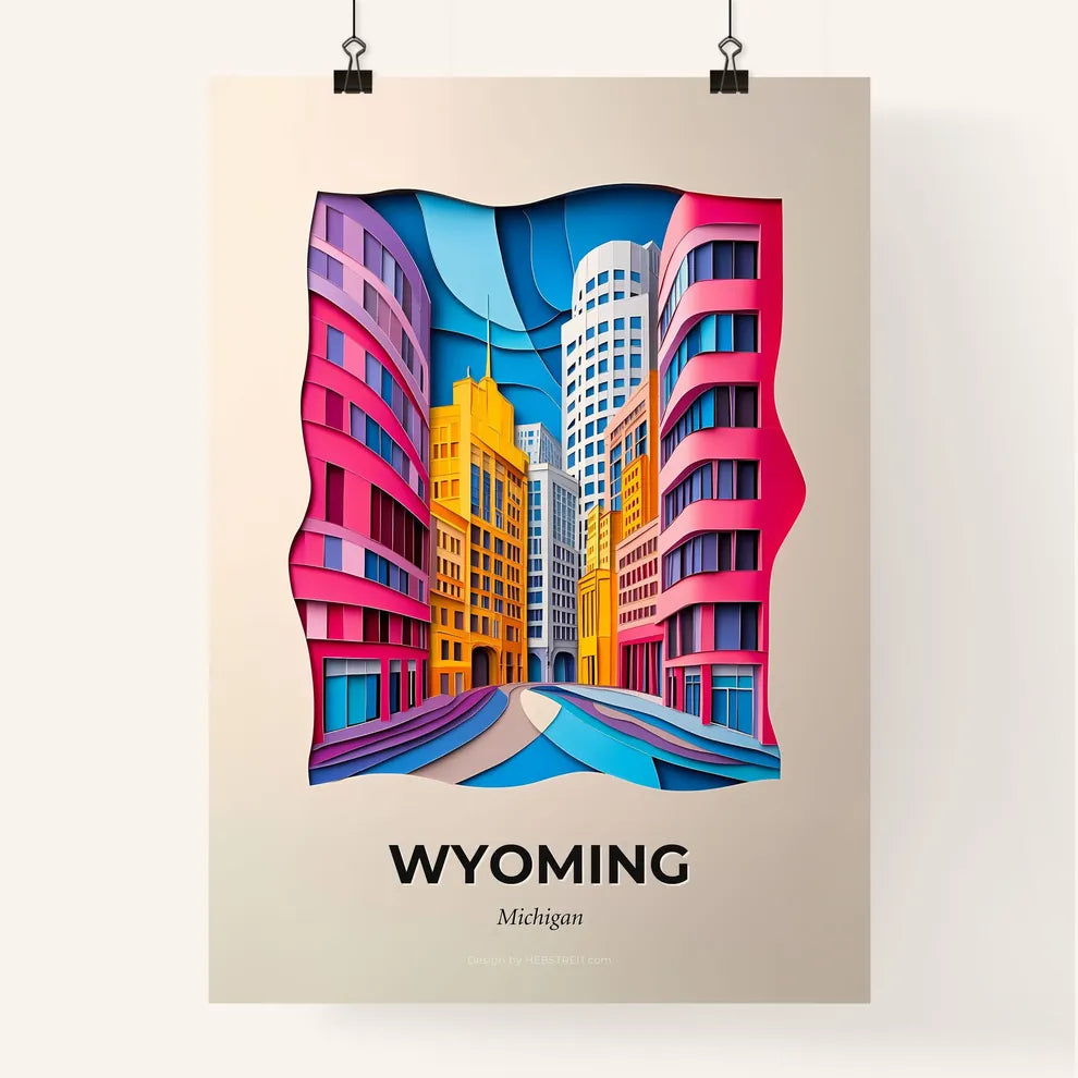 Vivid Wyoming, Michigan, Colorful Poster