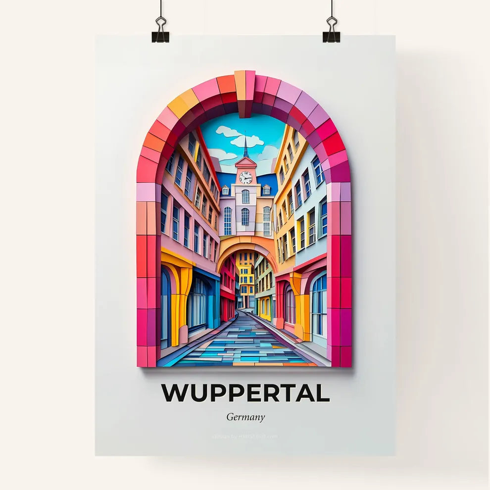 Vivid Wuppertal, Germany, Colorful Poster