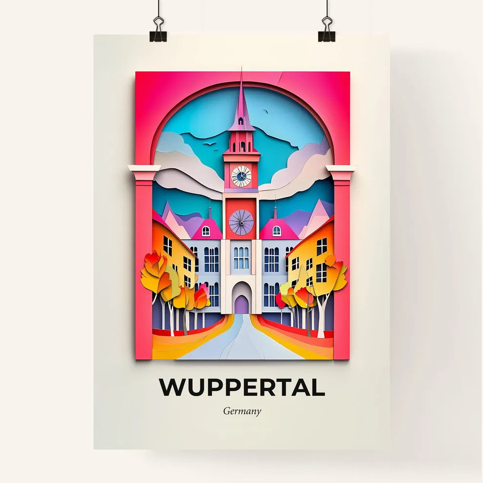 Vivid Wuppertal, Germany, Colorful Poster