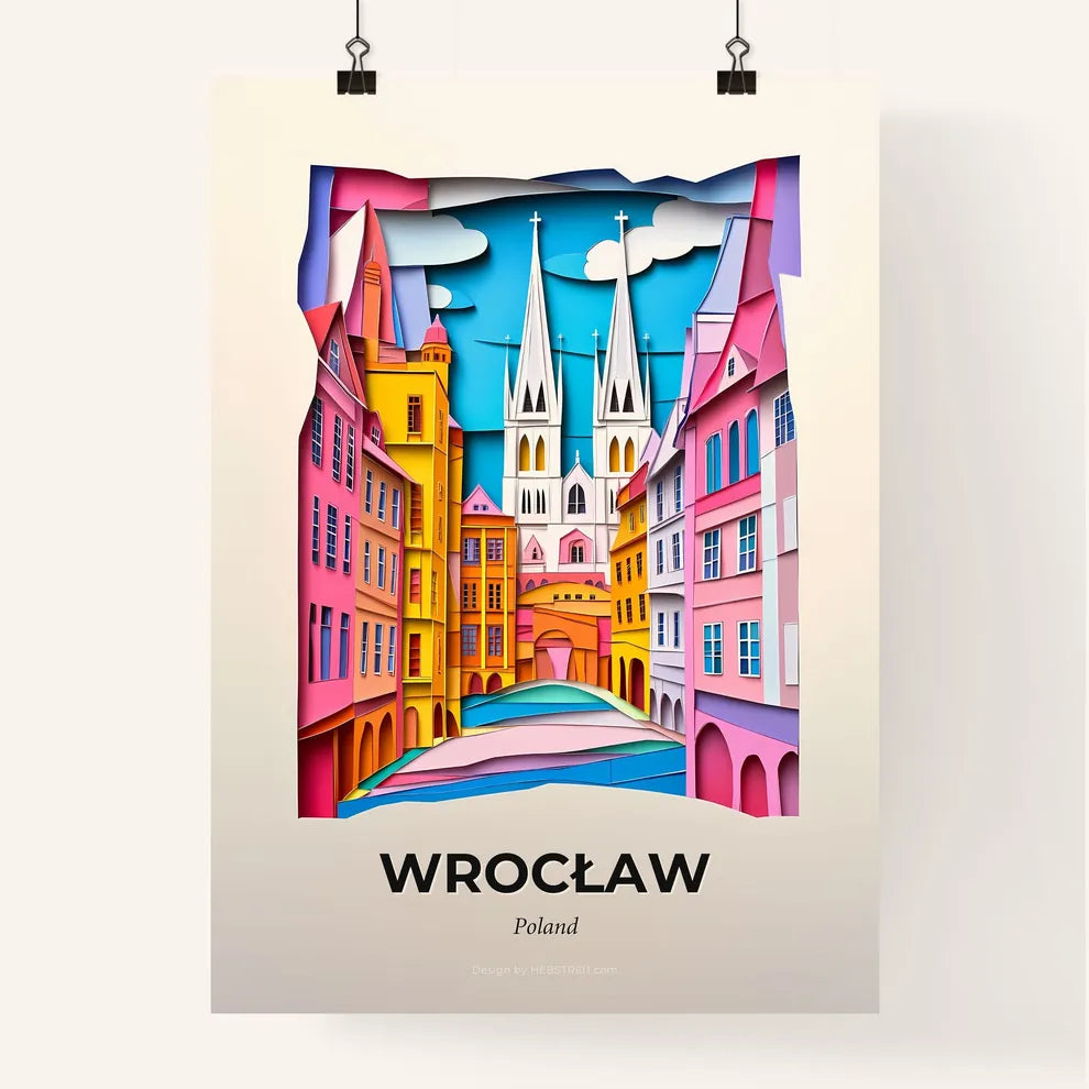 Vivid Wrocław, Poland, Colorful Poster