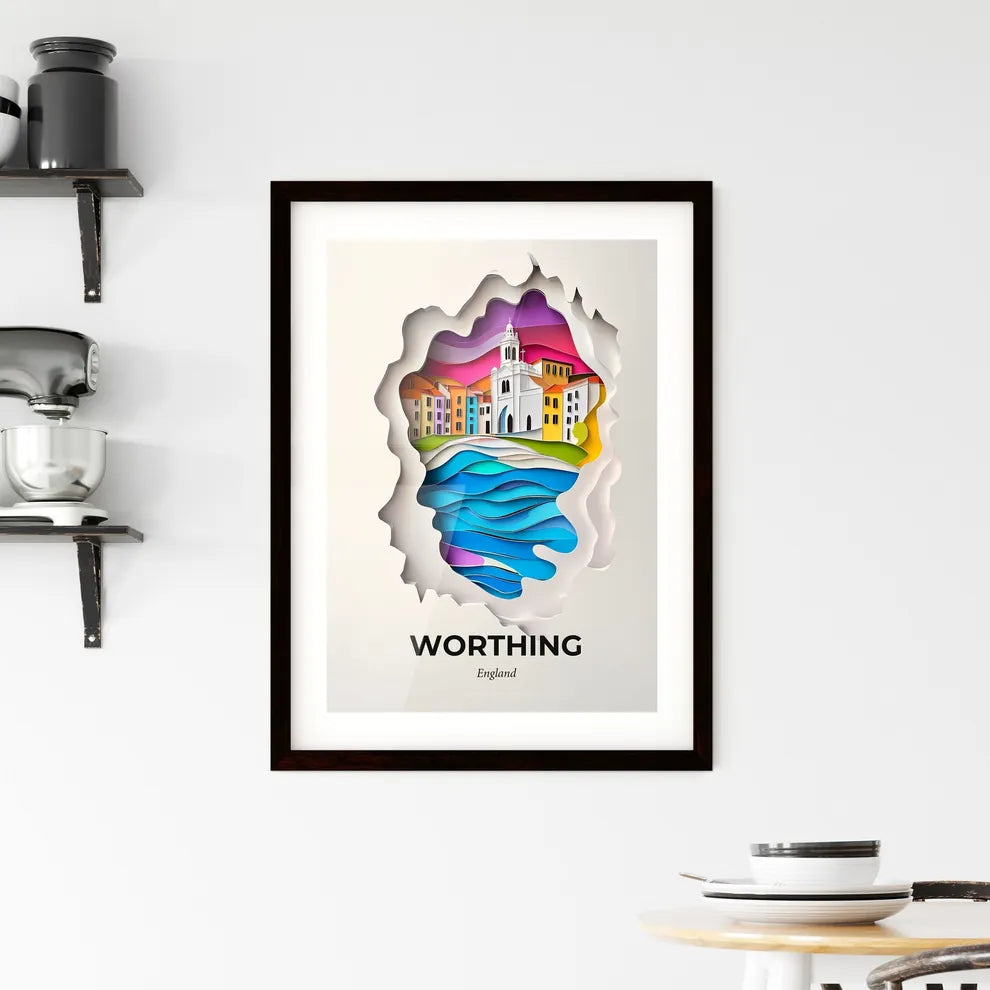 Vivid Worthing, England, Framed Wall Art
