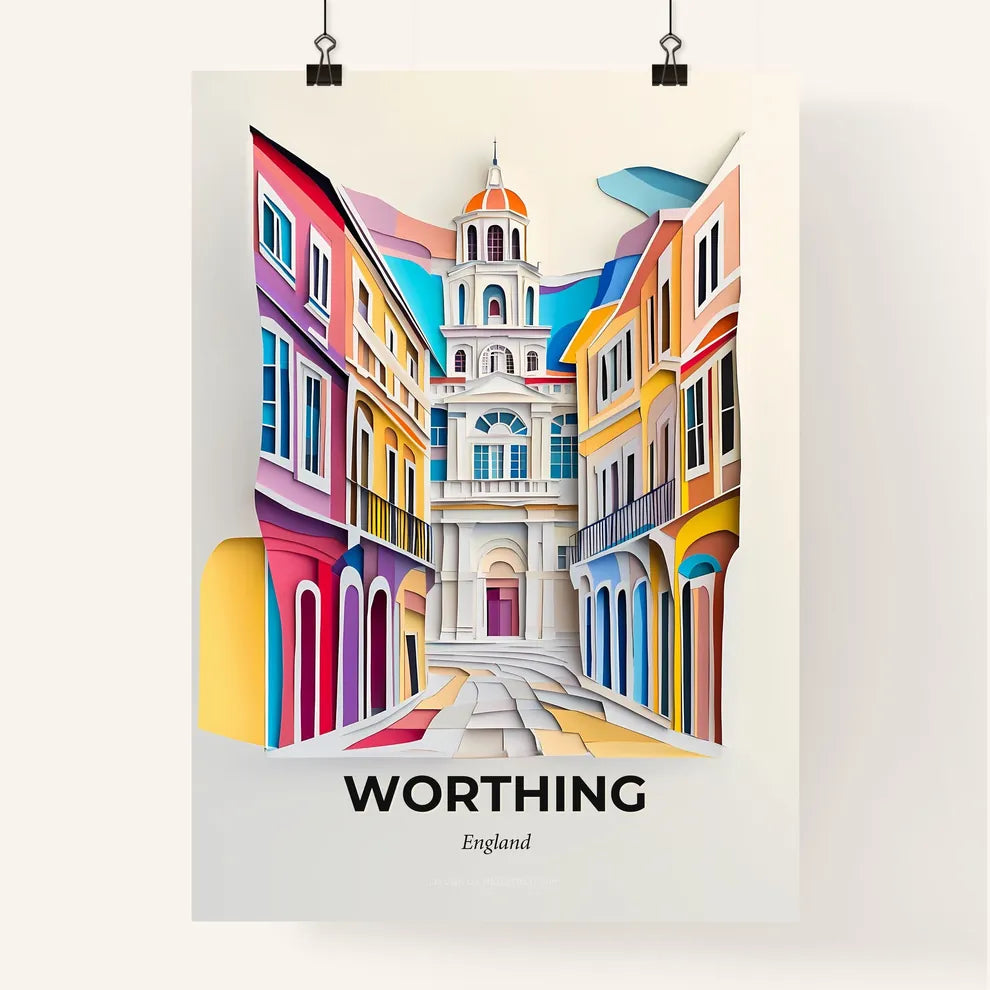 Vivid Worthing, England, Colorful Poster