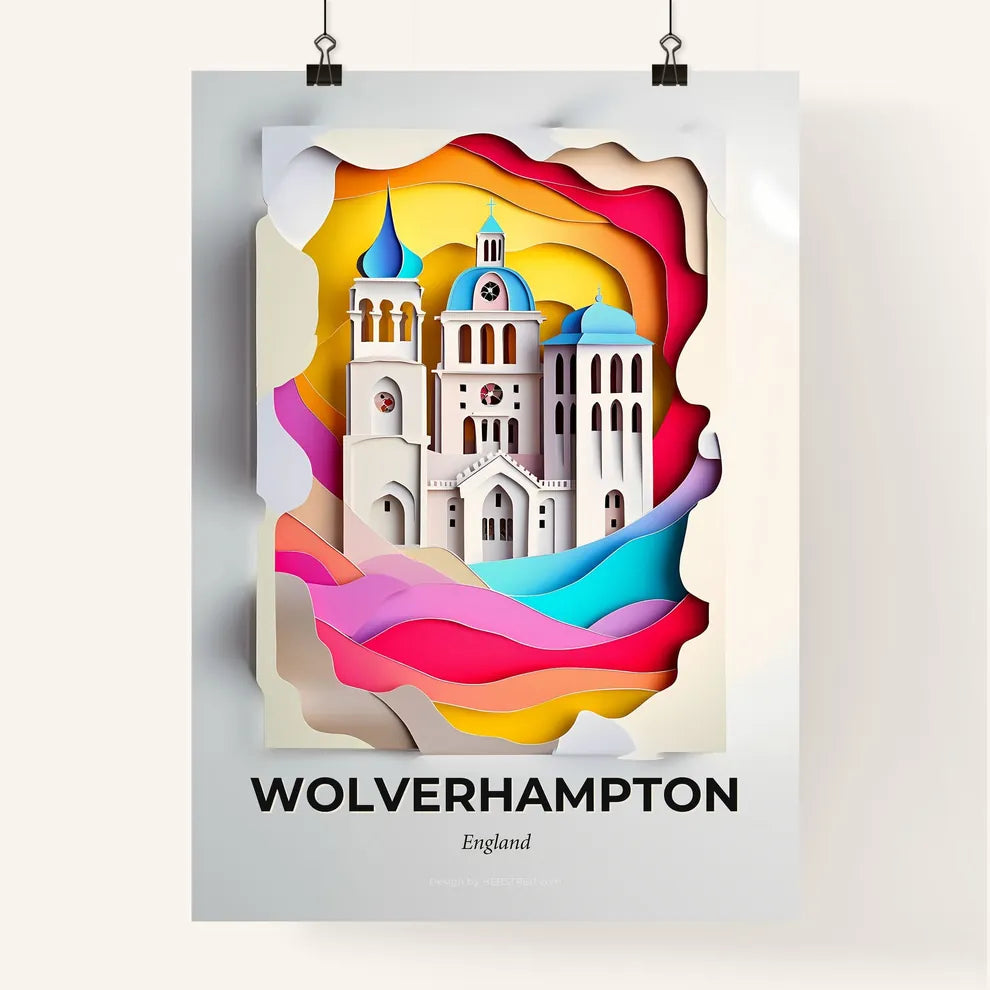 Vivid Wolverhampton, England, Colorful Poster
