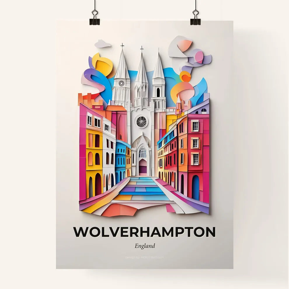 Vivid Wolverhampton, England, Colorful Poster