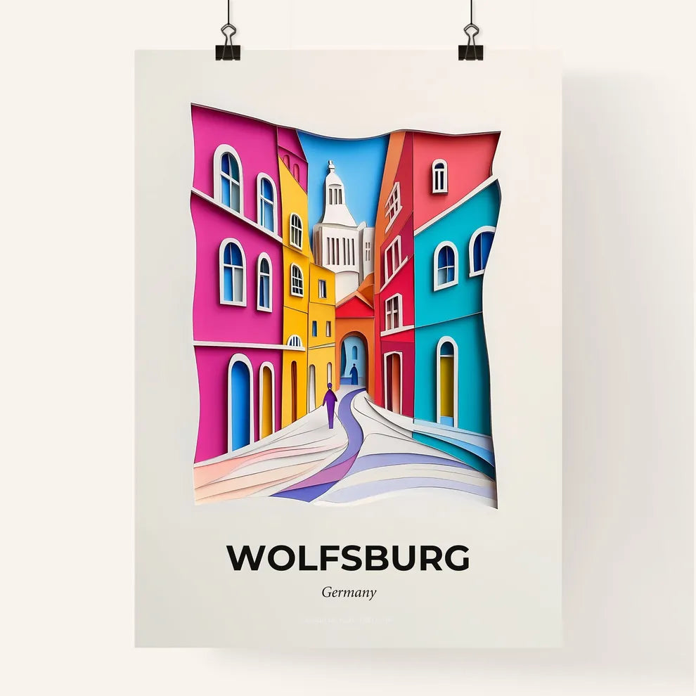 Vivid Wolfsburg, Germany, Colorful Poster